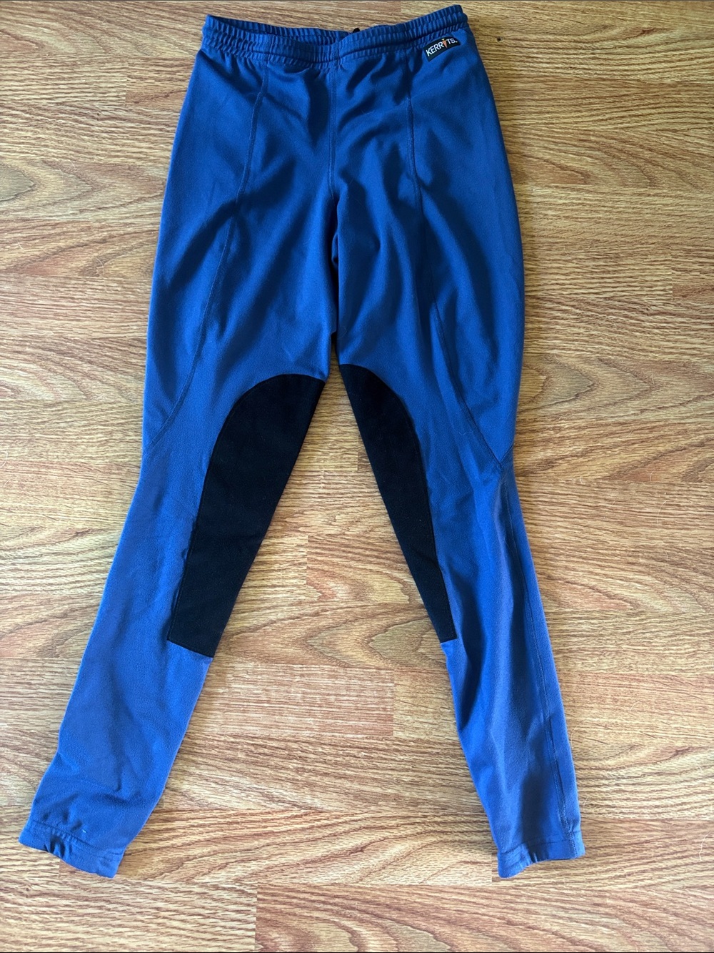Kerrits Blue Leggings with Black Knee Panels